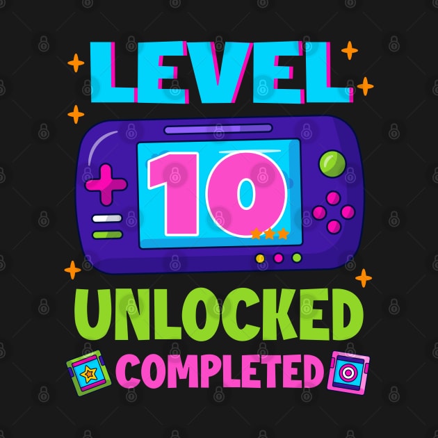 Level 10 Unlocked 5th Birthday Boys Video Game B-day Gift For BOys Kids by tearbytea