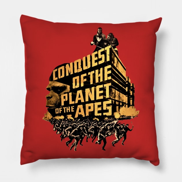 Conquest of the Planet of the Apes Pillow by Pop Fan Shop