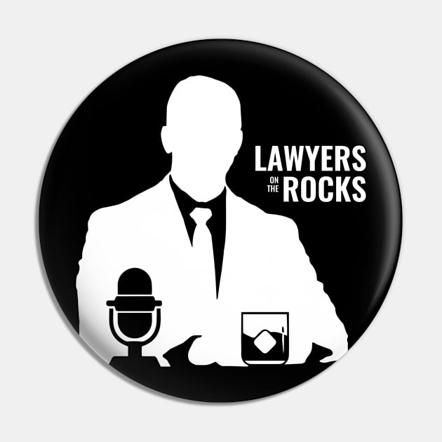 Lawyers on the Rocks white logo square Pin by lawyersontherocks