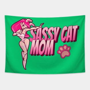 Sassy Cat Mom Tapestry