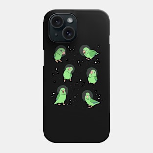 Space Birbs Green Parrotlet Phone Case