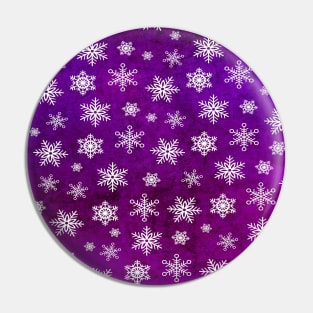 Christmas Glitter snowflakes In Purple Pin