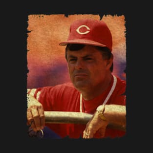 Lou Piniella in Cincinnati Reds T-Shirt