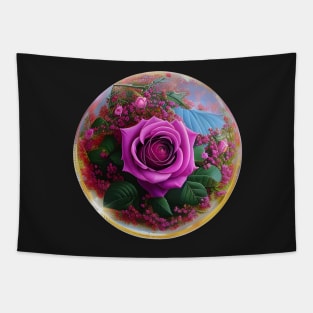 Rose in the glass ball Tapestry