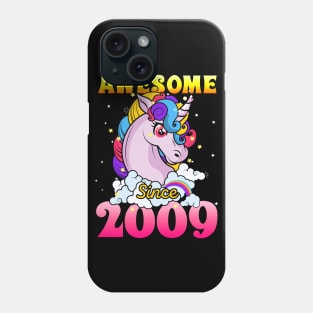Funny Awesome Unicorn Since 2009 Cute Gift Phone Case