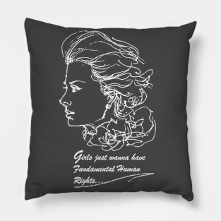 Girl's Fundamental Human Rights Pillow