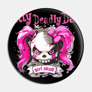 Skull Girl, Skull Fun T-Shirt 07 Pin