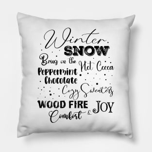 Winter Snow Pillow