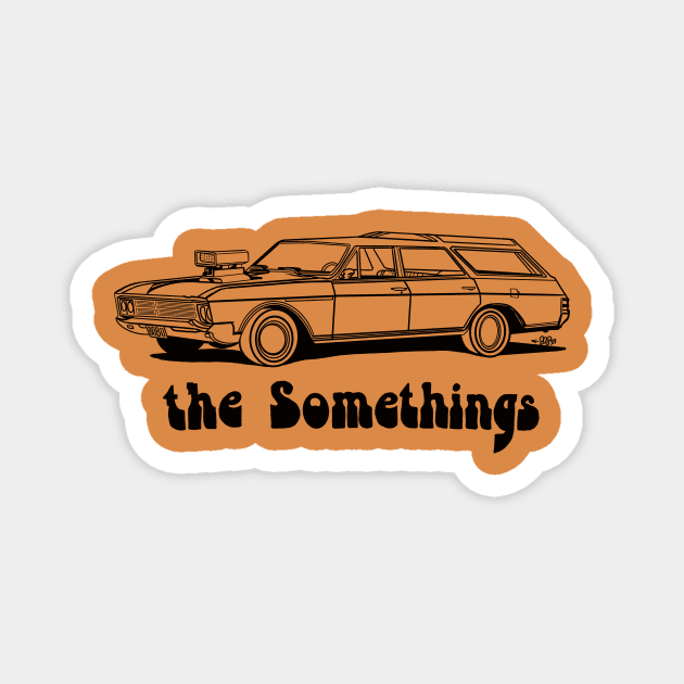 Black ink Somethings shirt (it’s what’s under the hood shirt) Magnet by Popoffthepage