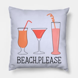 Beach Fruit Drinks Pillow