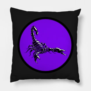 Scorpion (purple circle) Pillow