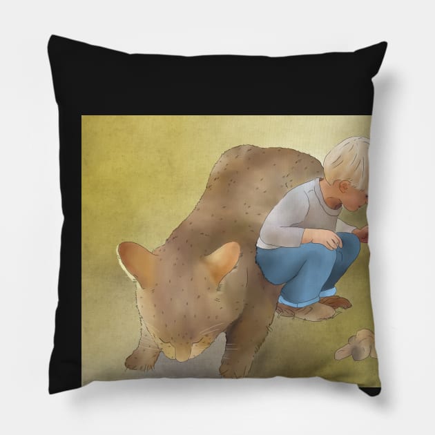 Katz und Maus Pillow by Blumchen