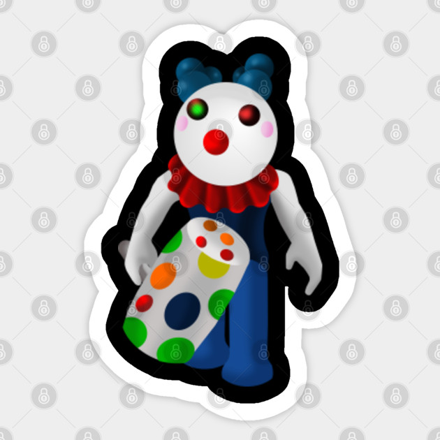 Piggy Roblox Clown Piggy Roblox Sticker Teepublic Uk - roblox piggy toys