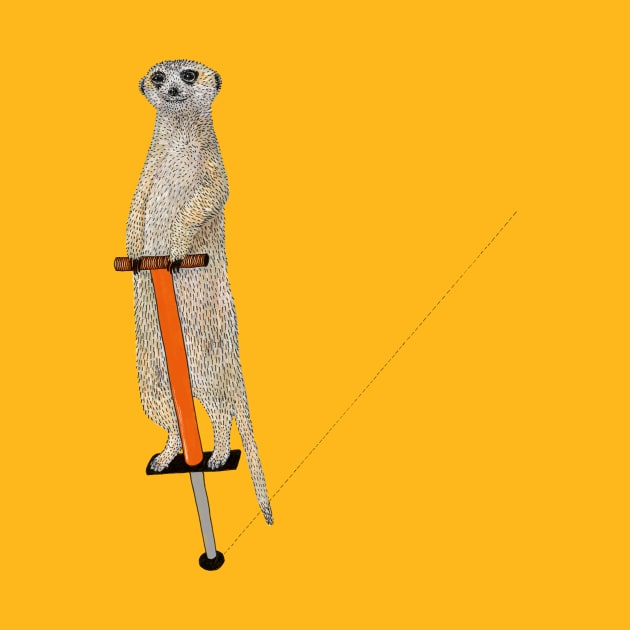 Meerkat on a Pogo Stick by martinascott