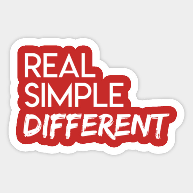 Real Simple Different Self Love Quotes Sticker Teepublic