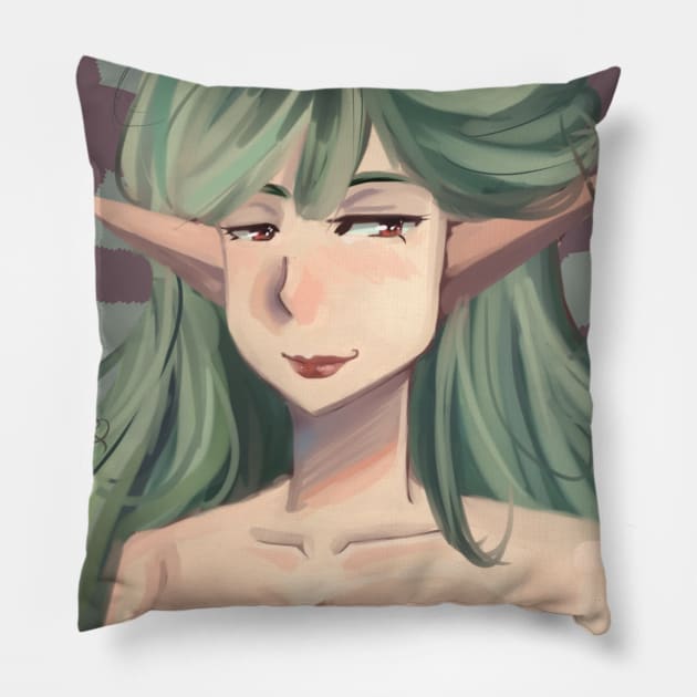 Delicate elf princess Pillow by Egg Kek