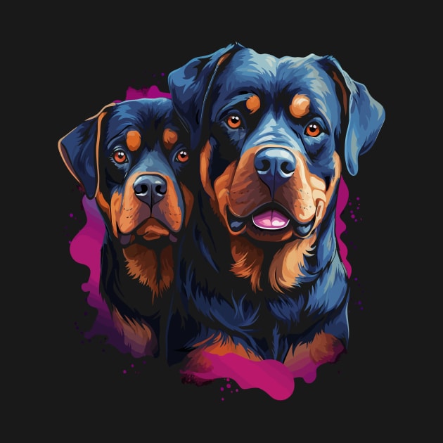 Rottweiler Couple Valentine by JH Mart