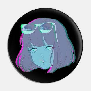 Vaporwave Glitch Edgy Alt Aesthetic Pin