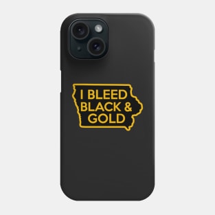 Iowa I Bleed Black And Gold Phone Case