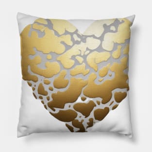 Heart Gold Shadow Silhouette Anime Style Collection No. 236 Pillow