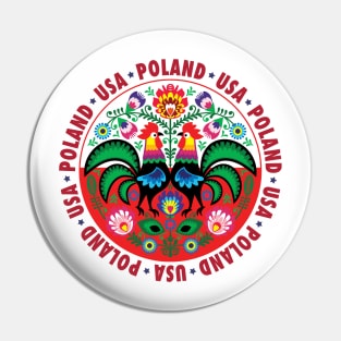 Poland For USA Pin