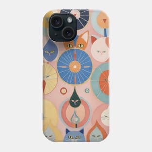 Kaleidoscopic Cats: Inspired by Hilma af Klint Phone Case