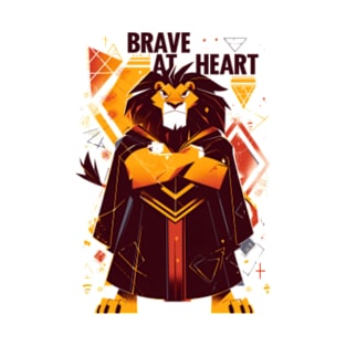 Brave at Heart - Wizard Lion - Fantasy T-Shirt