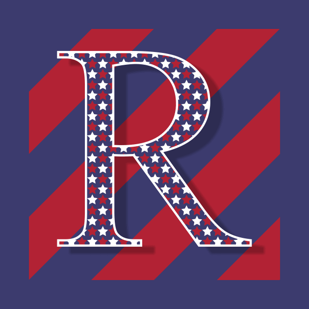 Old Glory Letter R by ArtticArlo