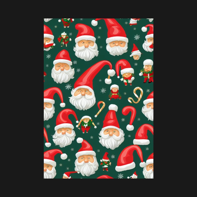 Christmas Seamless Pattern, Santa Claus #3 by Endless-Designs