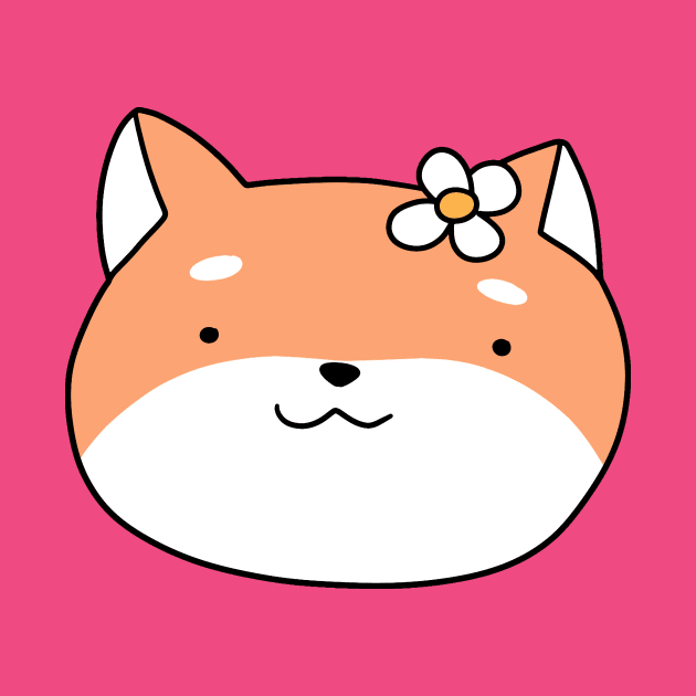 Flower Shiba Face by saradaboru