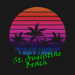 St. Augustine Beach Retro Vintage Sunset T-Shirt