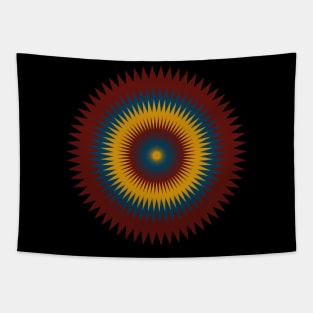 Zig Zag Circles Tapestry