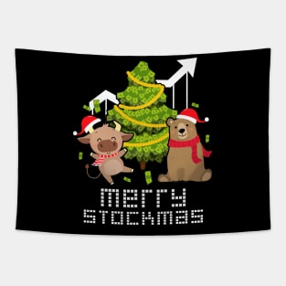 Stock Market Trading Men Kids Women Stocks Ugly Christmas Tapestry