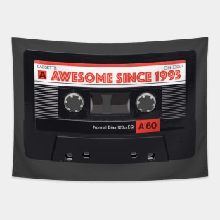 Classic Cassette Tape Mixtape - Awesome Since 1993 Birthday Gift Tapestry