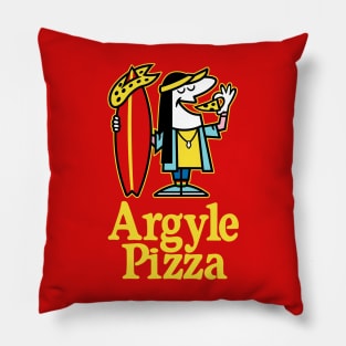 Argyle Pizza - Red Shirt Pillow