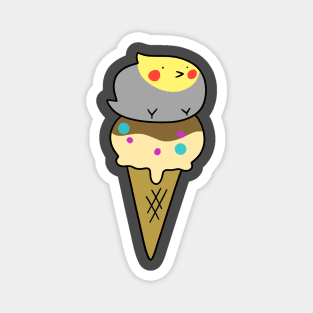 Cockatiel Icecream Cone Magnet