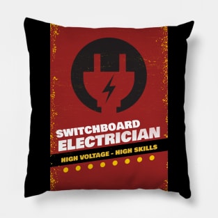 Switchboard electrician high voltage high skills, electrician gift, High voltage, lineman industrial electrician Pillow