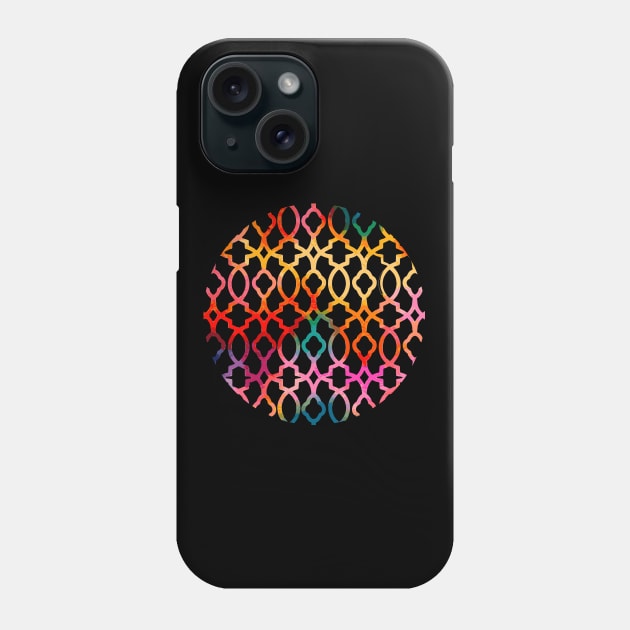 Modern abstract trellis stencil texture digital Phone Case by dvongart