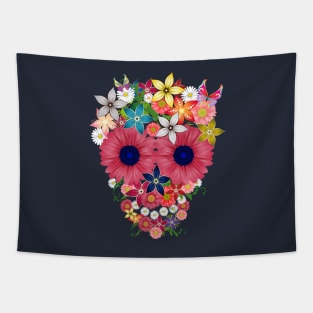 Skull flowers Tapestry