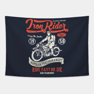 Iron Rider Ride Fast Or Die Motorcycle San Francisco Tapestry