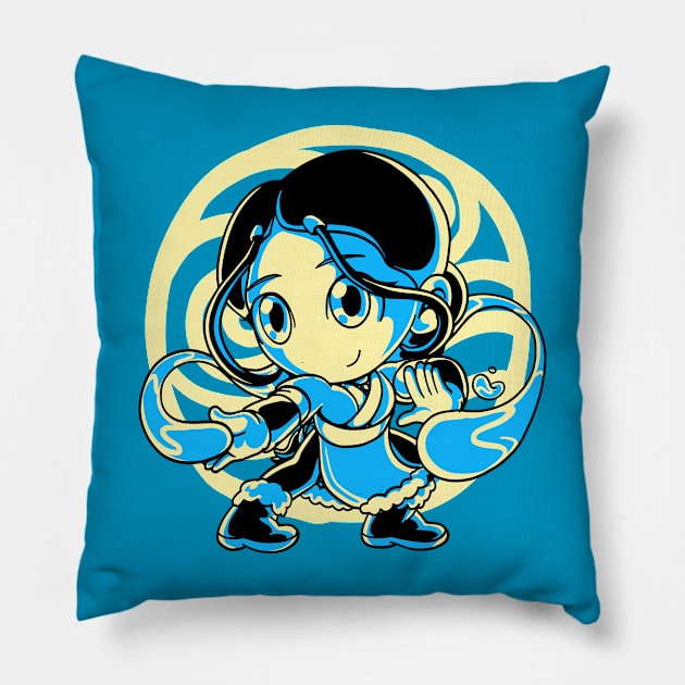 Cute Waterbender Pillow by fitasartwork