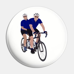 Tandem bike riders Pin