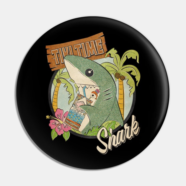 Tiki Time Shark Pin by ArtsofAll