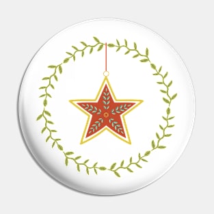 Retro Star Ornament Pin