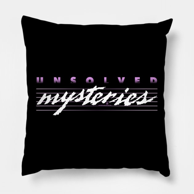 Unsolved Mysteries Pillow by Turnbill Truth Designs