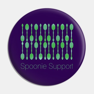 Spoonie Support! (Green) Pin