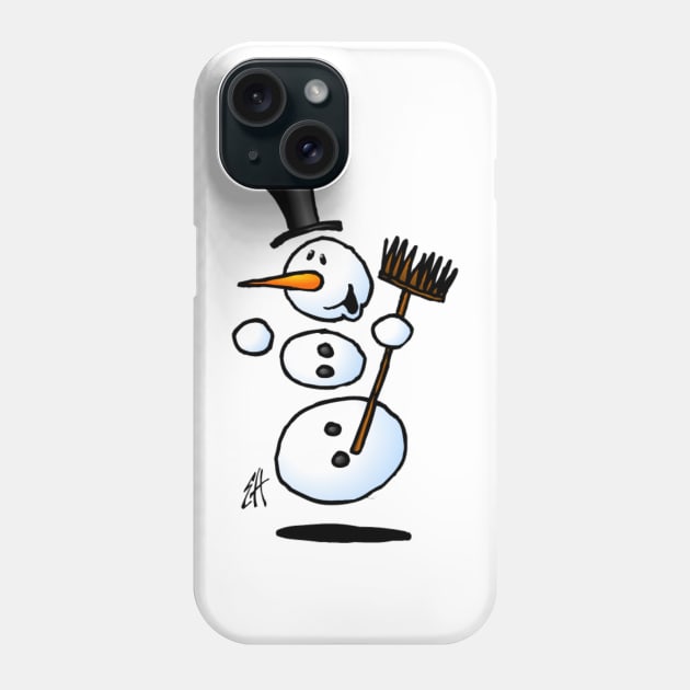 Dancing Snowman Phone Case by D3monic