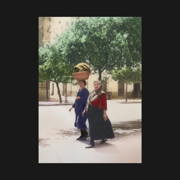 Italy, San Severo. Two Women Walking, 1944 by UltraQuirky