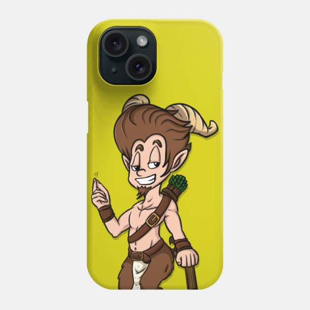 Satyr Cartoon Phone Case by LoonieCoon