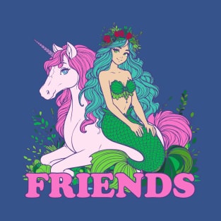 Mermaid and Unicorn: Friends T-Shirt